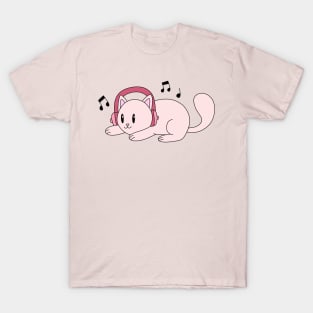 Cat with Headphones T-Shirt